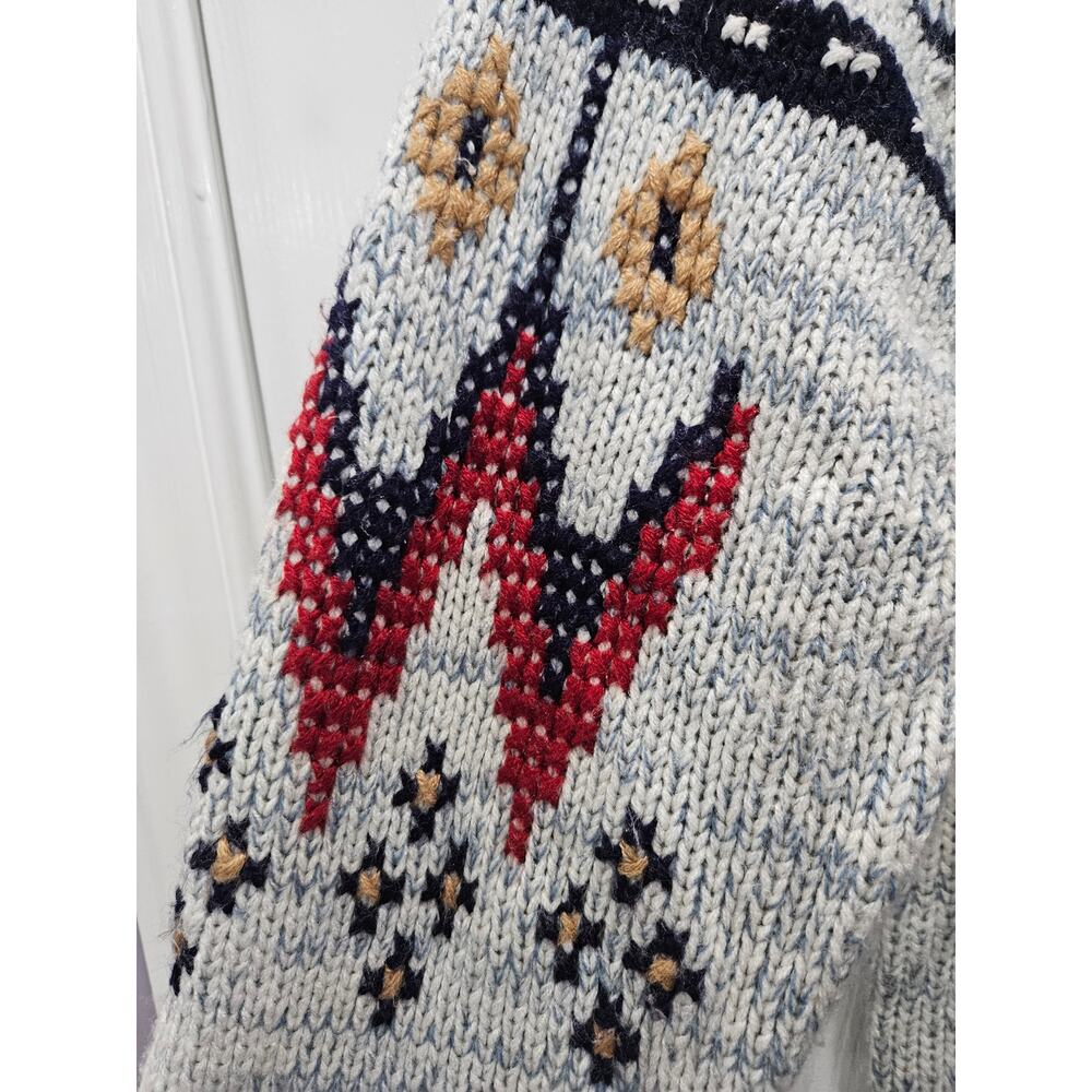 Vintage 90's Christopher Rand Acrylic Sweater Grandpa Grandpacore Size L - Picture 7 of 16